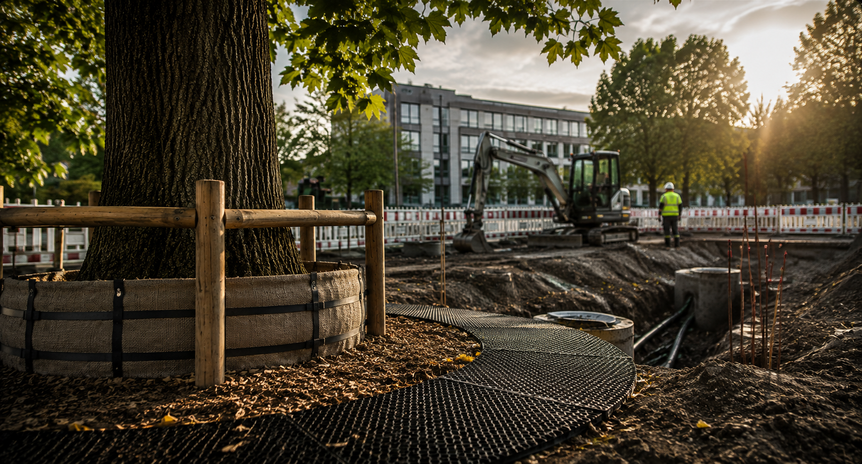 Baumschutz während der Bauausführung